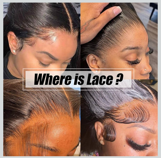 BINE LUXURY 13x4 Full Frontal Lace Wigs Human Hair HD Transparent Lace Wig Human Hair Water Wave Pre Plucked & Bleached 210 Density